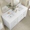 James Martin Vanities 60'' Double Vanity, Bright White w/ Single Hole 3 CM White Zeus Quartz Top & Backsplash 485-V60D-BW-1WZ - alternate 5
